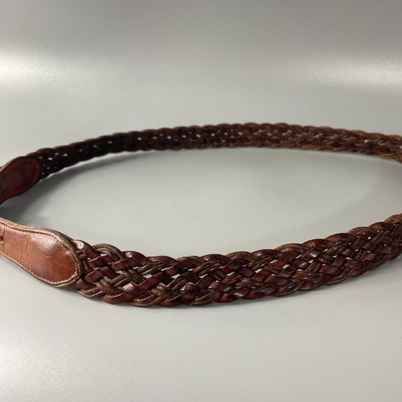 Vintage Coach # 3850 British Tan Leather Braided Belt, Size 36/90 - Picture 3 of 10